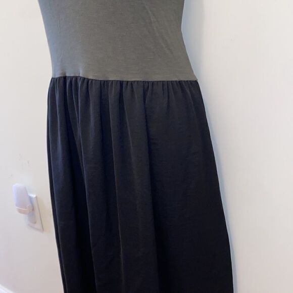 Anthropologie Dolan Fabina Women’s Tank Dress Colorblock Green Black size XS EUC - Picture 6 of 11